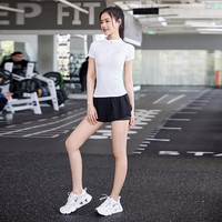 马孔多户外运动套装女夏季马拉松跑步速干短袖透气晨跑瑜伽服