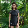 拓胜 泳衣女2024新款 TS220360015006 短袖保守显瘦遮肚防晒