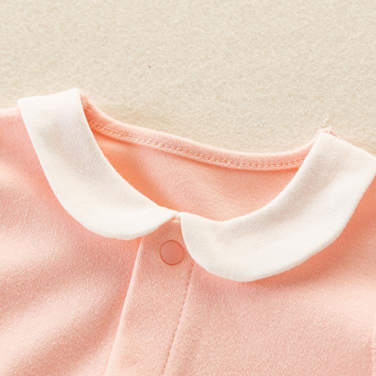 婴儿连体衣夏季儿童装女童宝宝哈衣爬服长袖蝴蝶结连体服