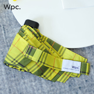 Wpc.超轻晴雨伞日本手动小巧便携格子高颜值加固抗风五折折叠伞 格子款黄色 4139-159 YE