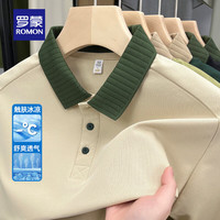 ROMON/罗蒙 拼色百搭 男士短袖polo衫