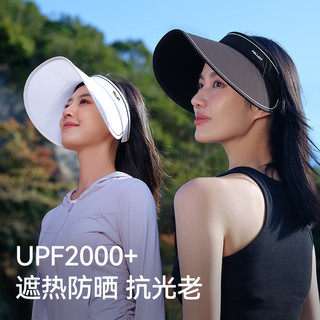 伯希和户外空顶帽女2025遮阳运动防晒帽子专业跑步太阳帽男 可调节（55-58）