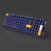 磁动力（ZIDLI） 热插拔真机械键盘 全键无冲RGB发光 金属加重面板104按键有线游戏键盘 电竞酒店网吧网咖键盘 ZGK99光轴
