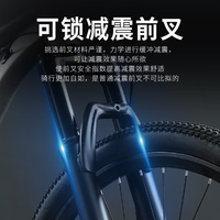 凤凰山地车自行车软尾减震越野赛车变速碟刹青少年竞速车休闲单车 版-三刀星曼油碟-消光黑 26寸 30速