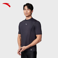 安踏泳衣男子专业紧身竞速比赛训练游泳衣1824532411 黑色-3 M(体重55-65KG)