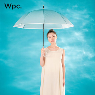 Wpc.雨伞折叠伞便携雨伞日本三折时尚小清新高颜值渐变色清透拒水雨具 折叠款 蓝绿色PT-WN003-002 BL