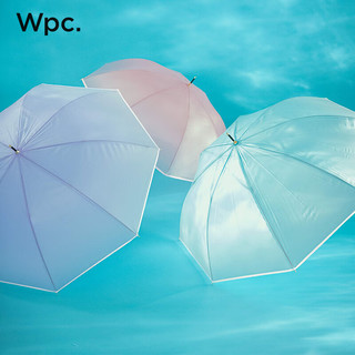 Wpc.雨伞折叠伞便携雨伞日本三折时尚小清新高颜值渐变色清透拒水雨具 折叠款 蓝绿色PT-WN003-002 BL