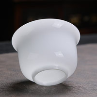 梵陶阁德化白瓷冰种玉瓷旅行茶具一壶二杯户外车载便携陶瓷功夫茶杯套装 冰种玉瓷一壶二杯-蓝色包款