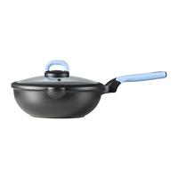 卡罗特钛不粘锅炒锅家用炒菜28cm加深平底锅电磁炉燃气灶不沾