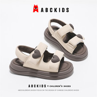  ABCKIDS 防滑 儿童凉鞋  黑/银灰 26码