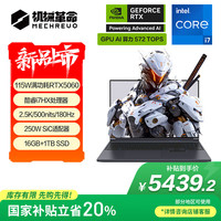 机械革命 极光X 酷睿i7HX 游戏本笔记本电脑(i7-13700HX 16G 1T RTX5060 2.5K屏 180Hz 灰)