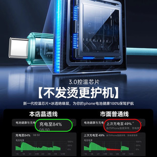  鸿适 120W超级快充 Type-C手机充电线  USB3.2，Type-C，USB3.0 樱花粉 USB-C 120W