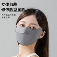 觅橘明星同款护眼角防晒口罩冰丝面罩脸罩防紫外线户外立体C 两件装【护眼角】粉色+深灰色