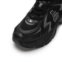 美职棒（MLB）运动鞋女鞋子 厚底休闲鞋透气跑步鞋网面老爹鞋男 3ARNSPL4N 洛杉矶道奇队/标准黑色 36.5 (230mm)