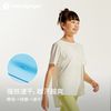 moodytiger 女童短袖T恤夏季新款吸汗圆领纯色宽松运动上衣薄款
