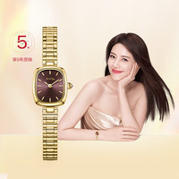 飞亚达 复古小金表小巧石英竹节链条表女小众手表轻奢
