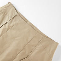 太平鸟女装半身裙春秋百搭质感休闲文艺通勤 卡其 L 