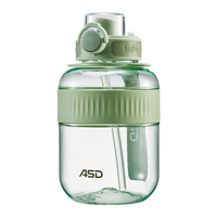 爱仕达塑料杯大肚杯大容量吸管直饮双饮运动水壶男女喝水便携杯子 大肚杯带提绳背带