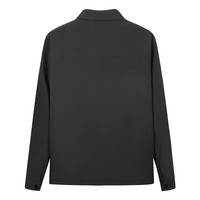 才子 商务行政夹克翻领刺绣上衣外套 黑色