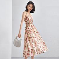 【清新碎花吊带裙】夏季设计感温柔风显瘦裙子中长款连衣裙女