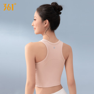 361°361运动背心女外穿带胸垫普拉提瑜伽服跑步瑜伽背心 S
