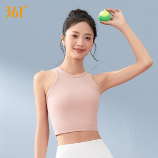 361°361运动背心女外穿带胸垫普拉提瑜伽服跑步瑜伽背心 S