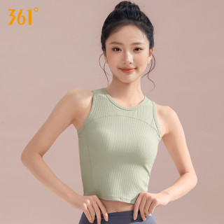 361运动背心带胸垫女外穿普拉提瑜伽服上衣运动瑜伽背心 XL