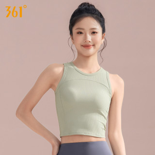 361°361运动背心带胸垫女外穿普拉提瑜伽服上衣运动瑜伽背心 L