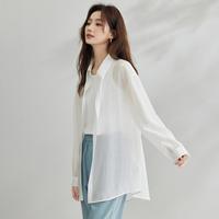 莱赛尔欧若风薄款遮阳衫衬衣女夏季气质开叉高级感舒适衬衫
