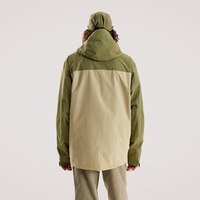 奥索卡户外冲锋衣男女同款 春夏户外防风防泼水连帽外套1312164 罗登呢绿/桉树绿-157 3XL/190