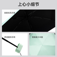 VVC遮阳伞夏季超轻便携黑胶防晒伞户外出行防护伞 曼波绿