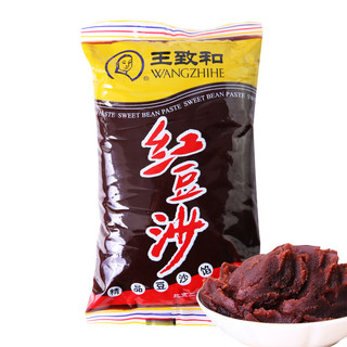 王致和红豆沙馅泥500g家用粽子月饼馅料面包夹心商用即食包子烘培红豆馅 红豆沙500g*1袋