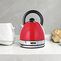 一特 EnTech 1800W快速烧水壶加厚304不锈钢 1.7L 专柜款-英伦红（带水窗）