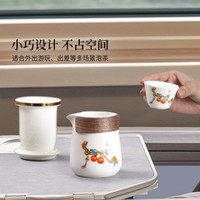 便携式旅行茶具套装户外一人独饮一壶六杯快客杯茶具外出携带包