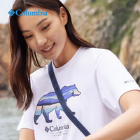 Columbia哥伦比亚短袖T恤夏季宽松男女运动户外速干透气半袖上衣 黑色-AE9942 M