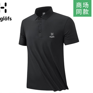 HAGLOFS火柴短袖T恤男士夏季无痕冰丝翻领POLO衫透气速干上衣 宝蓝色 L