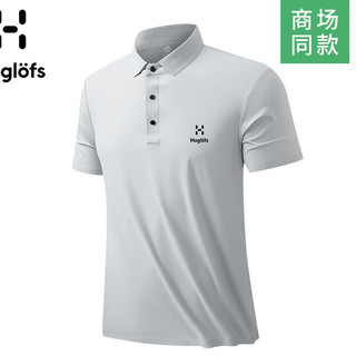 HAGLOFS火柴短袖T恤男士夏季无痕冰丝翻领POLO衫透气速干上衣 宝蓝色 L