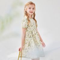 【撞色包边碎花裙】笛莎女童公主裙25春夏中大童25春夏装连衣裙