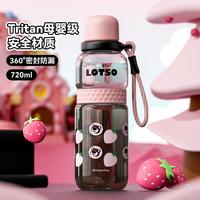 儿童水杯小女生上学水杯Tritan大容量运动水杯便携直饮杯