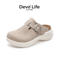 Life的的的沃 Devo Life 的的沃 Devo Life Life 软木鞋勃肯鞋时尚凉鞋休闲拖鞋平底女鞋 22011W (建议拍小一码)