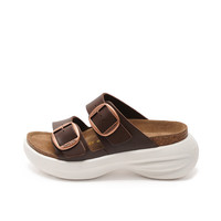  Life的的的沃 Devo Life  的的沃 Devo Life   Life 软木鞋勃肯鞋时尚凉鞋休闲拖鞋平底女鞋 23005W深棕 36 (拍小一码)