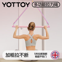 yottoy拉力器开肩练背练腿健身瑜伽弹力带拉力绳力量运动高位下拉训练器 新手9件套/防断/力度可调节
