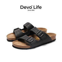的的的沃 Devo Life  的的沃 Devo Life   Life  Life软木拖鞋休闲耐穿防滑复古一字套脚搭扣凉拖男22010