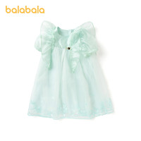 巴拉巴拉儿童连衣裙夏装女童公主裙小童甜美宝宝裙子洋气精致时尚 绿色调00344