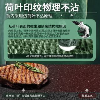 夕纪麦饭石不粘锅炒菜锅家用炒锅电磁炉燃气灶煤气灶不沾锅铁锅 30cm加厚不粘+立盖 30cm 无规格