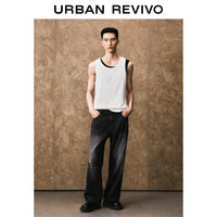 UR2025夏季男装时尚基础休闲纯色百搭圆领背心UMM450059 本白 XS