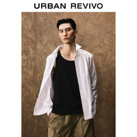 UR2025夏季男装时尚基础休闲纯色百搭圆领背心UMM450059 正黑 XS