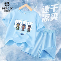 小猪班纳男童套装夏薄款2025小男孩速干短袖短裤儿童运动夏装童装 【夏日速干套装】10 140 【体重56-68斤】