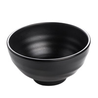密胺餐具塑料小碗蘸料商用仿瓷米饭碗食堂饭碗火锅调料黑色小汤碗