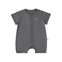 Oak mont婴儿连体衣夏季宝宝外出服洋气竹纤维衣服薄款短袖哈衣